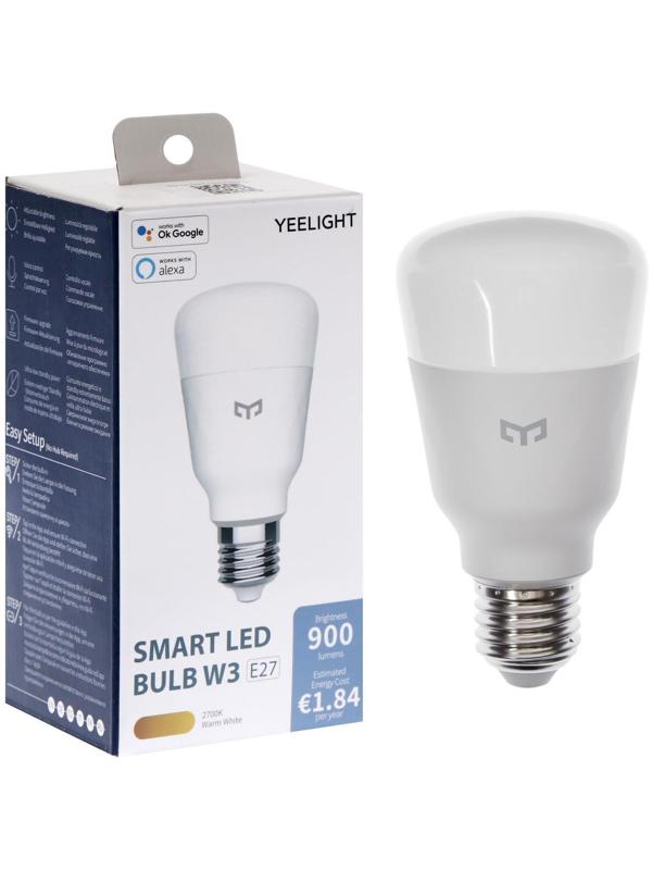 Умная светодиодная лампа Yeelight Smart LED Bulb W3 YLDP007, E27, Wi-Fi, 8 Вт, 900 лм, белая