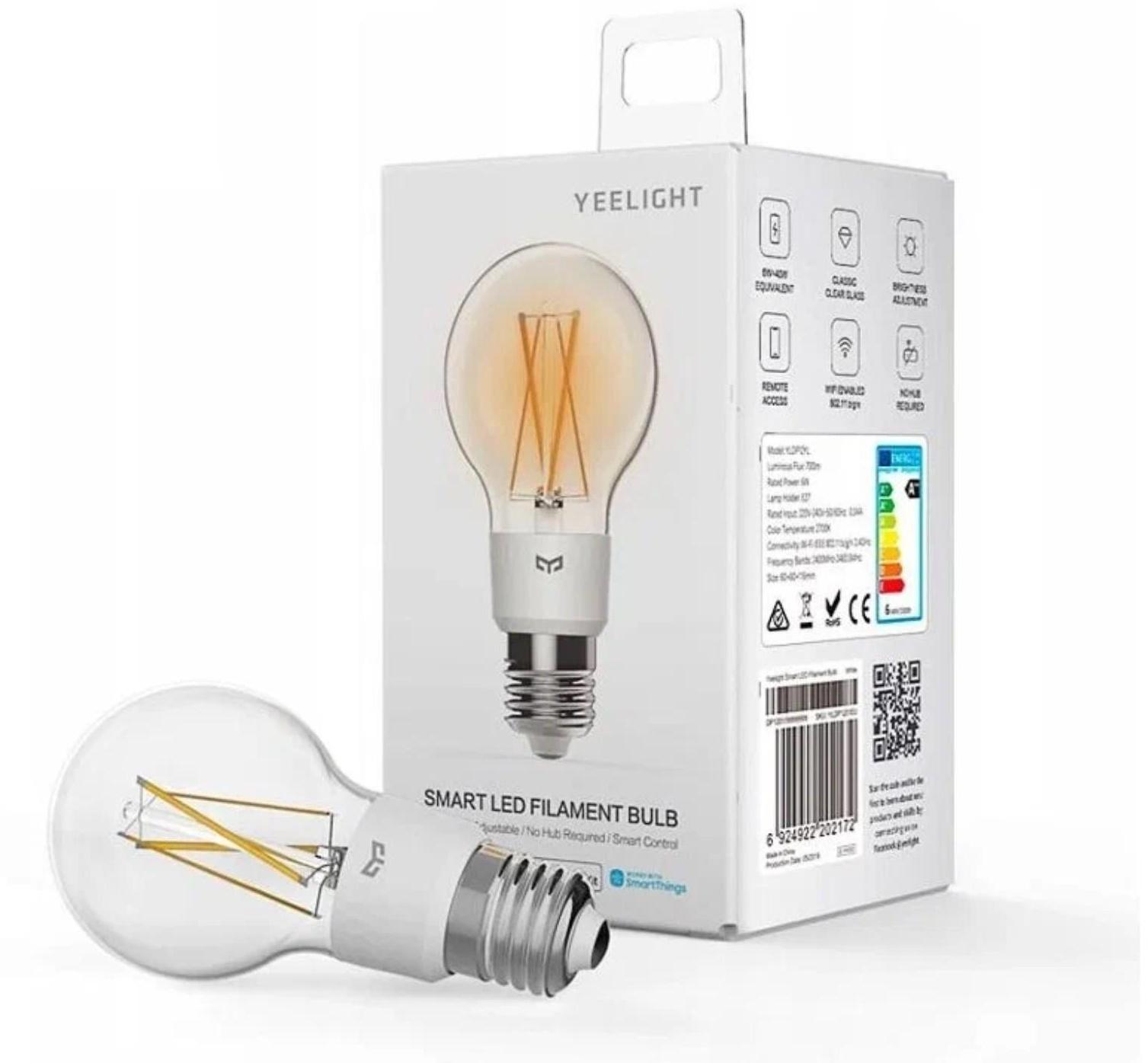 Светодиодная лампочка Yeelight LED Filament Light YLDP12YL, E27, 6 Вт, 700 лм