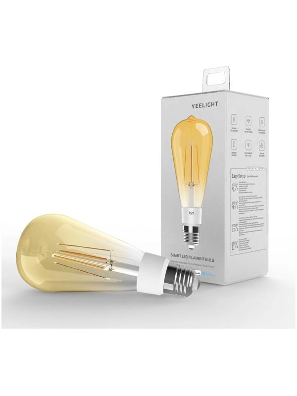 Светодиодная лампочка Yeelight Smart LED Filament Bulb ST64 (YLDP23YL), E27, 6 Вт, 500 лм