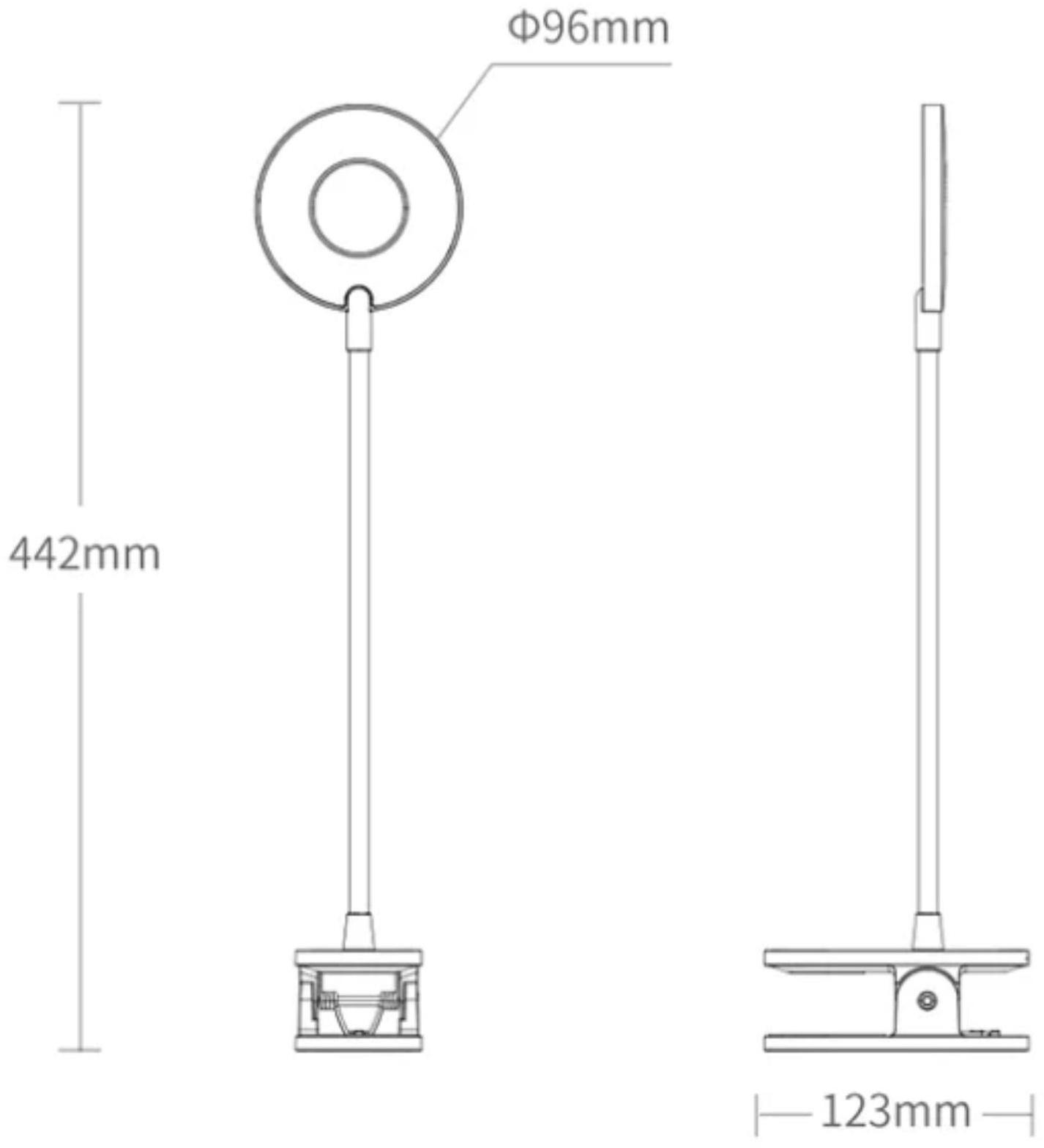 Настольная светодиодная лампа Yeelight J1 YLTD10YL, 5 Вт, 100 лм, прищепка, 3 режима