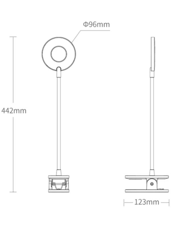 Настольная светодиодная лампа Yeelight J1 YLTD10YL, 5 Вт, 100 лм, прищепка, 3 режима