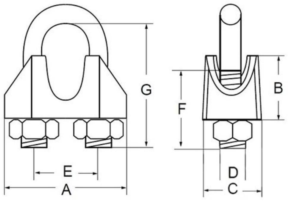 Зажим для троса Rexant, d 10