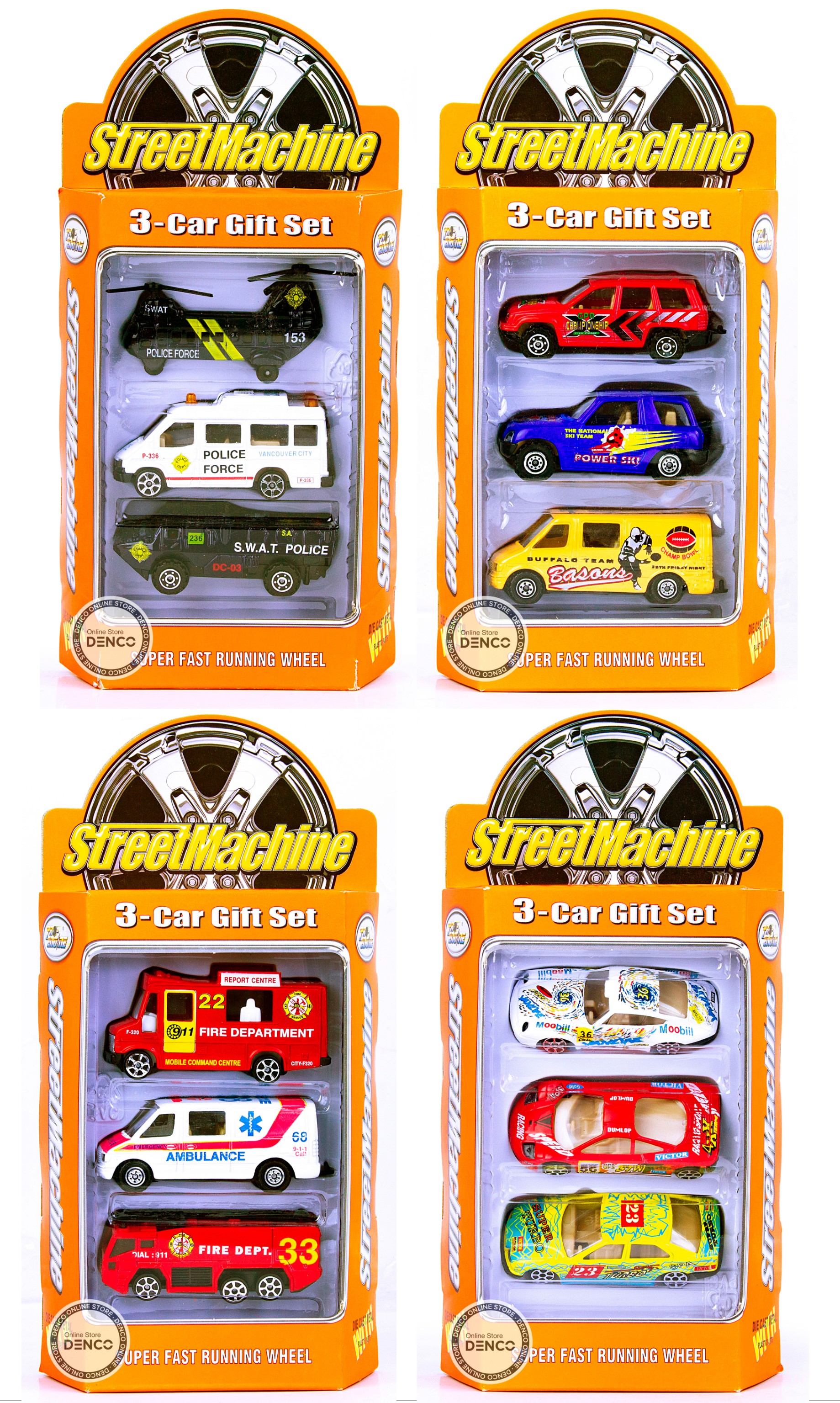 Набор металлических машинок Street Machine‎ АРТ2007, 3 шт. / Микс