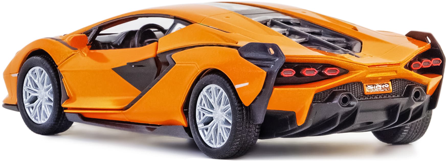 Металлическая машинка Kinsmart 1:40 «Lamborghini Sian FKP 37» KT5431D, инерционная / Оранжевый