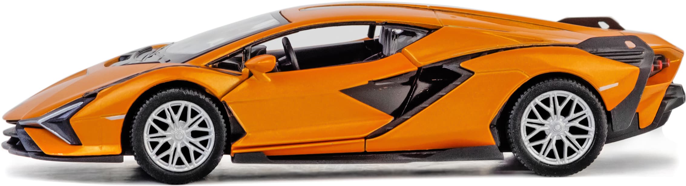 Металлическая машинка Kinsmart 1:40 «Lamborghini Sian FKP 37» KT5431D, инерционная / Оранжевый