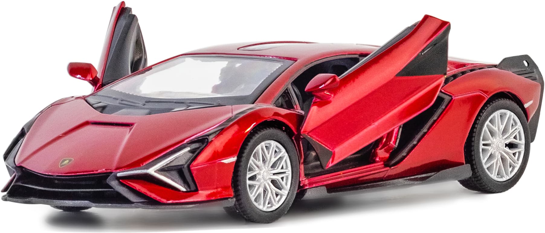 Металлическая машинка Kinsmart 1:40 «Lamborghini Sian FKP 37» KT5431D, инерционная / Красный