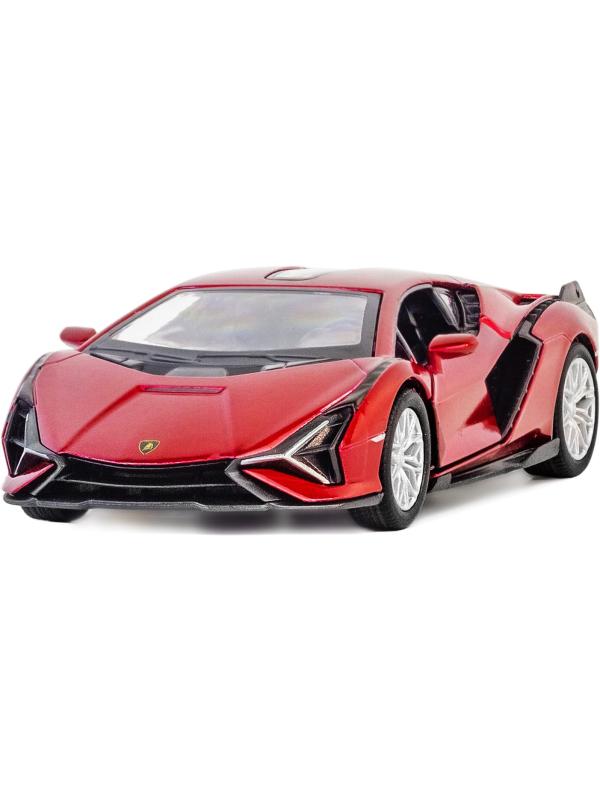Металлическая машинка Kinsmart 1:40 «Lamborghini Sian FKP 37» KT5431D, инерционная / Красный