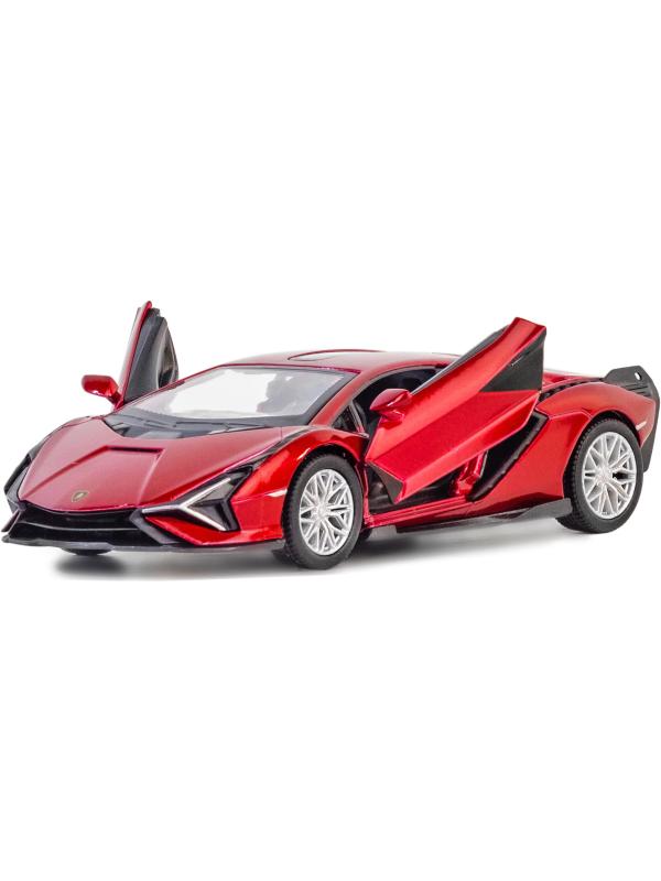 Металлическая машинка Kinsmart 1:40 «Lamborghini Sian FKP 37» KT5431D, инерционная / Красный