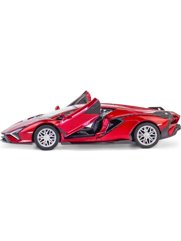 Металлическая машинка Kinsmart 1:40 «Lamborghini Sian FKP 37» KT5431D, инерционная / Красный