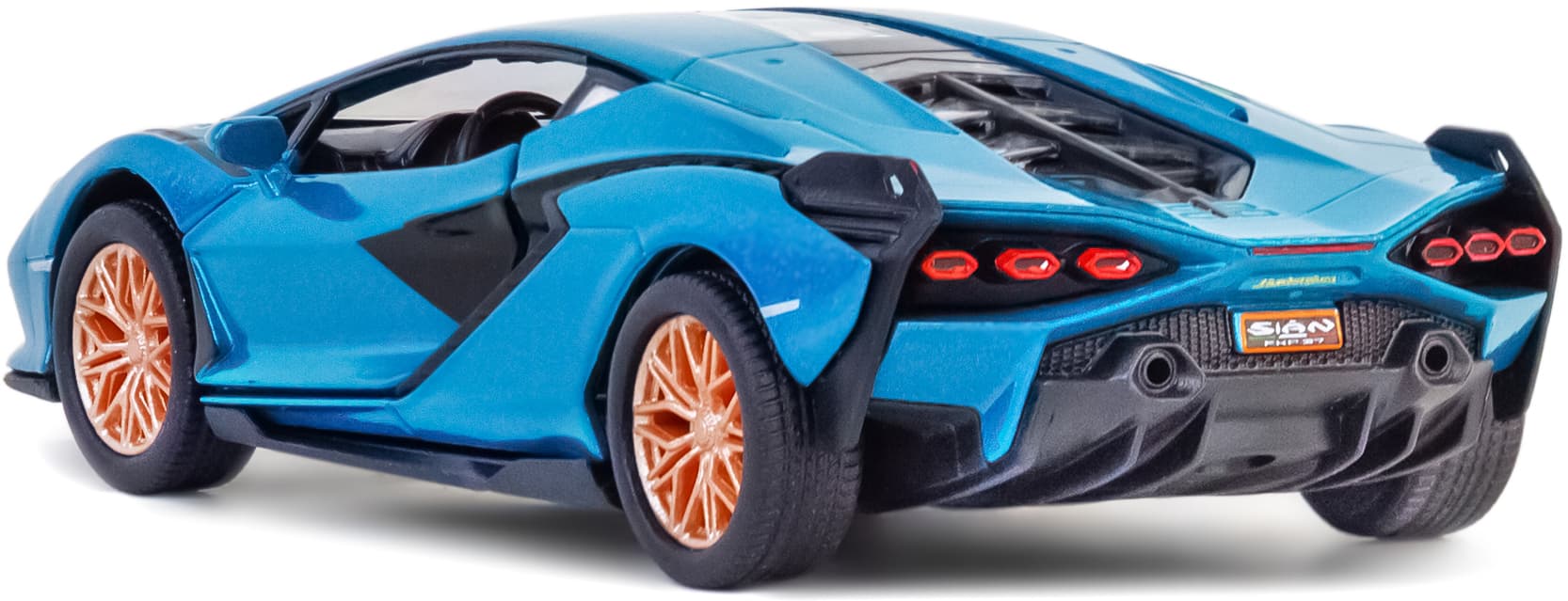 Металлическая машинка Kinsmart 1:40 «Lamborghini Sian FKP 37» KT5431D, инерционная / Голубой