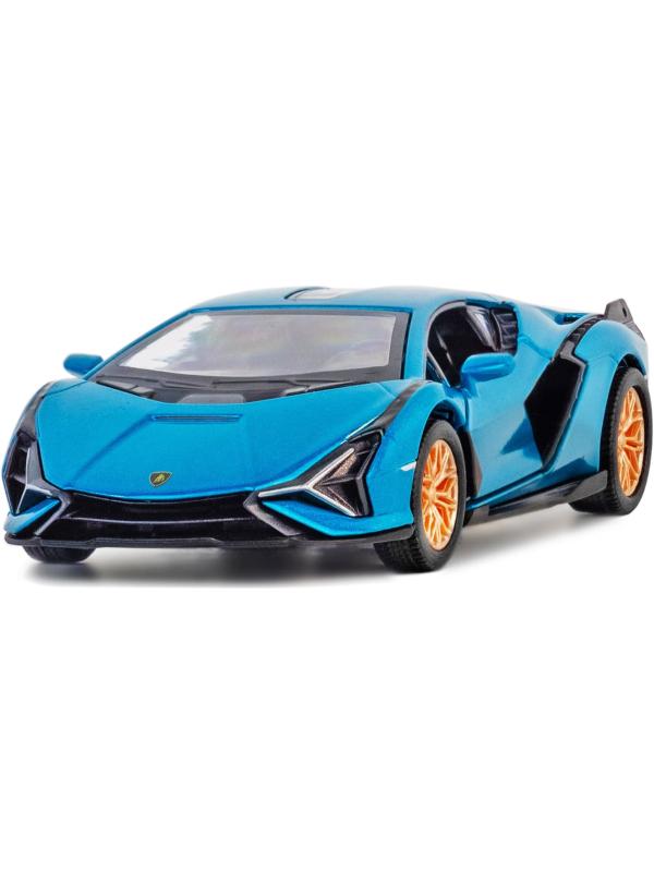 Металлическая машинка Kinsmart 1:40 «Lamborghini Sian FKP 37» KT5431D, инерционная / Голубой