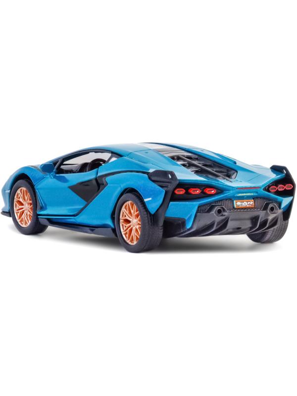 Металлическая машинка Kinsmart 1:40 «Lamborghini Sian FKP 37» KT5431D, инерционная / Голубой