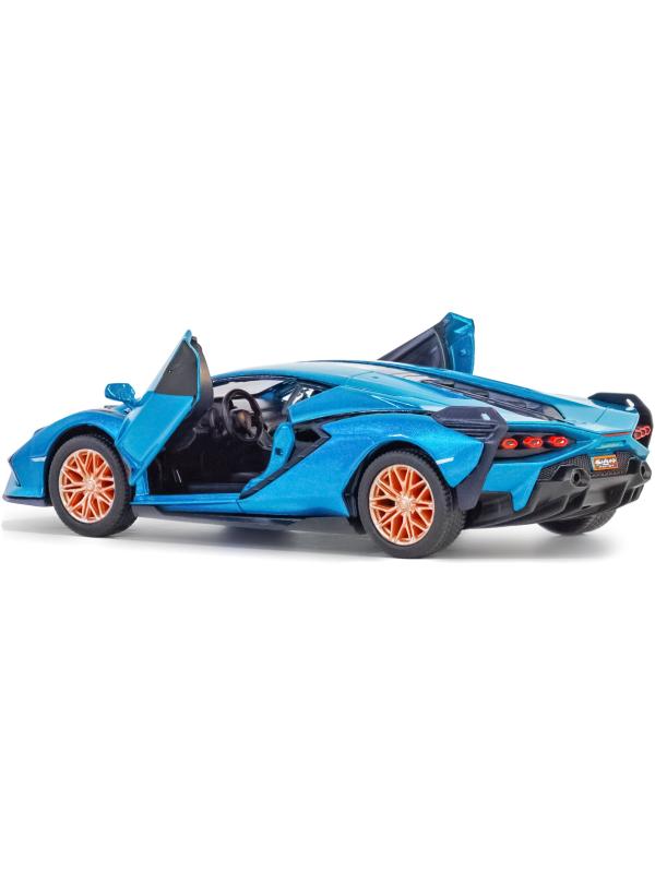 Металлическая машинка Kinsmart 1:40 «Lamborghini Sian FKP 37» KT5431D, инерционная / Голубой