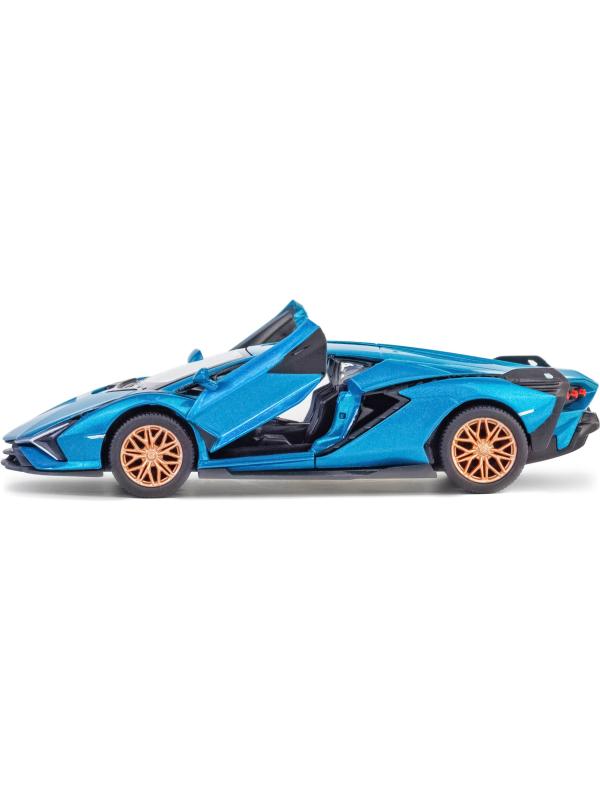 Металлическая машинка Kinsmart 1:40 «Lamborghini Sian FKP 37» KT5431D, инерционная / Голубой