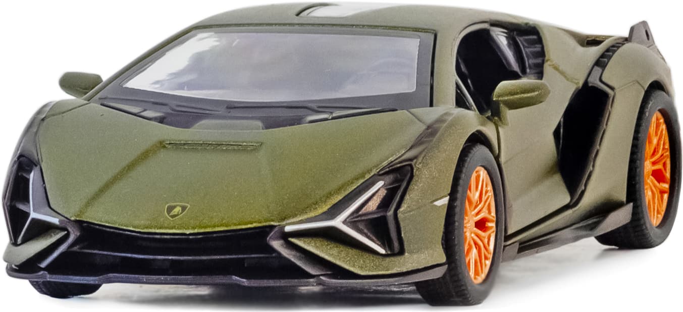 Металлическая машинка Kinsmart 1:40 «Lamborghini Sian FKP 37» KT5431D, инерционная / Зеленый