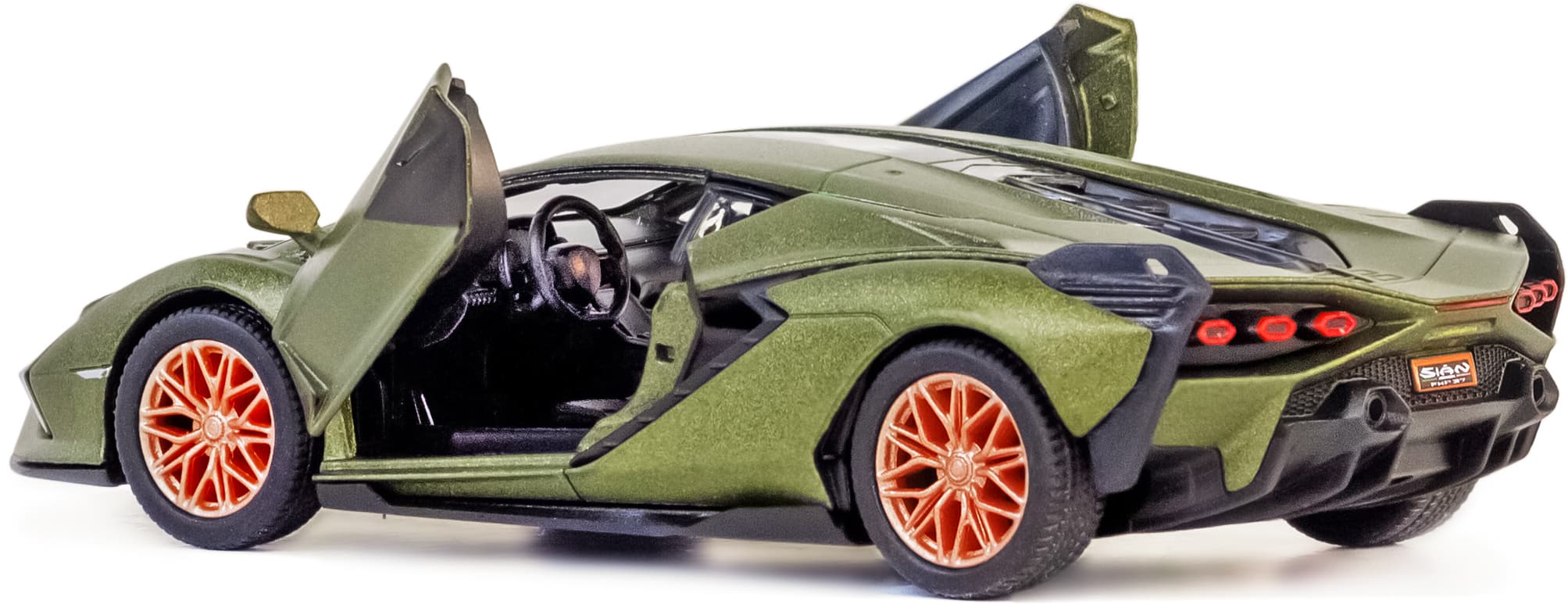 Металлическая машинка Kinsmart 1:40 «Lamborghini Sian FKP 37» KT5431D, инерционная / Зеленый