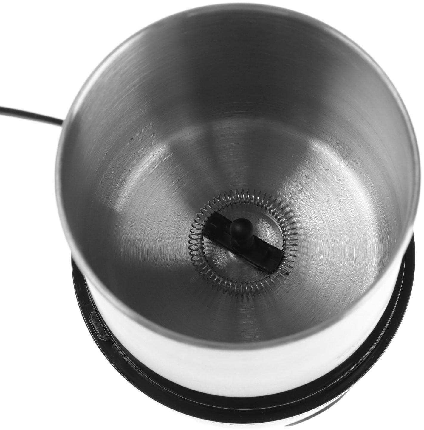 Кофемолка BRAYER 1185BR, электрическая, ножевая, 200 Вт, 100 г, капучинатор, серебристая