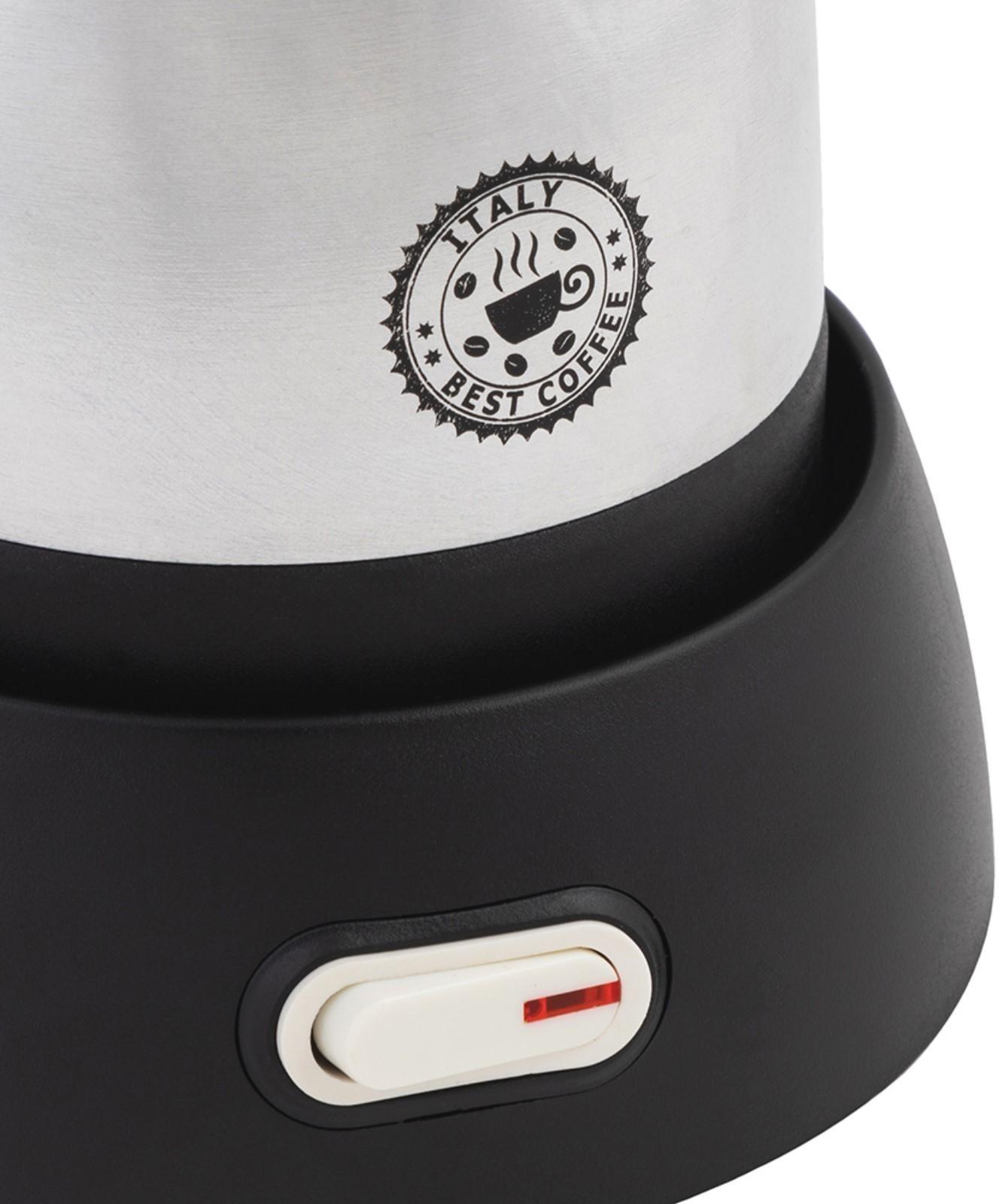 Кофеварка VLK Venice 6002, гейзерная, 480 Вт, 0.3 л, чёрно-серая