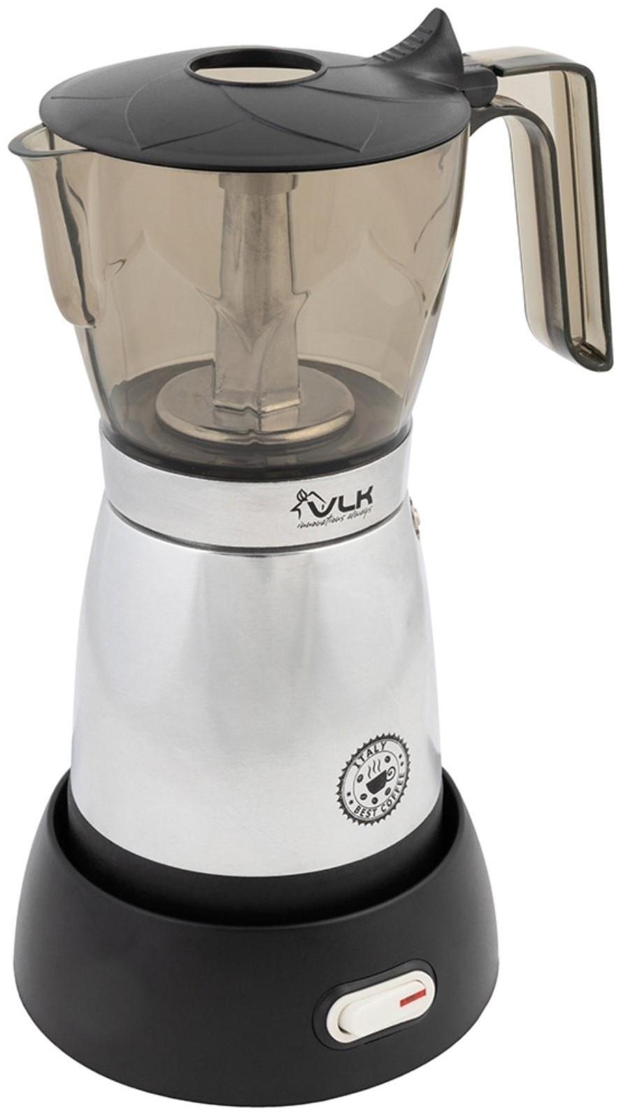 Кофеварка VLK Venice 6002, гейзерная, 480 Вт, 0.3 л, чёрно-серая