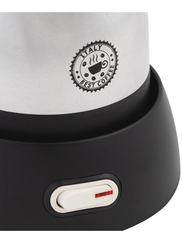 Кофеварка VLK Venice 6002, гейзерная, 480 Вт, 0.3 л, чёрно-серая