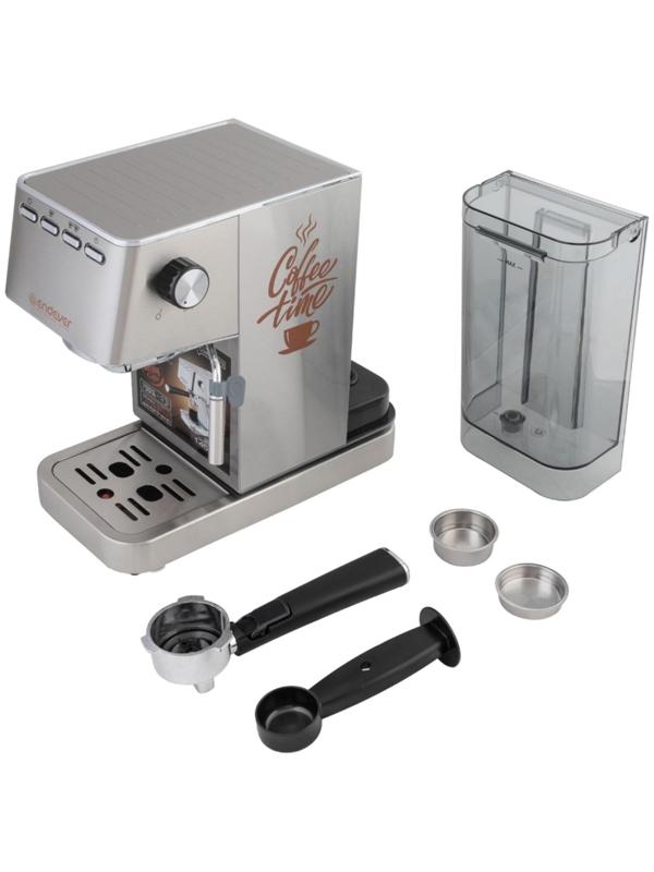 Кофеварка Endever Costa-1075, рожковая, 1450 Вт, 1.4 л, серая