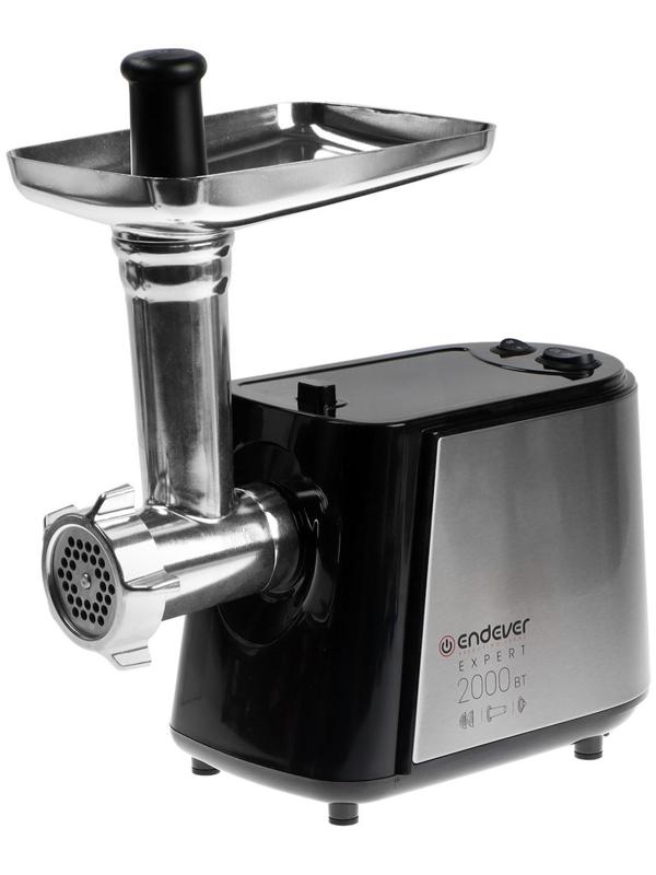 Мясорубка Endever Sigma 55, 2000 Вт, 2.7 кг/мин, реверс, чёрно-серая