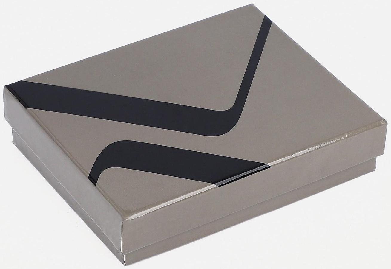 Портмоне на кнопке, отдел для купюр, для карт, для монет, зажим для купюр, цвет чёрный