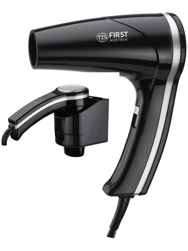 Фен FIRST 5655-1-BA, 1200 Вт, крепление на стене, 1 скорость, 2 температурных режима, белый