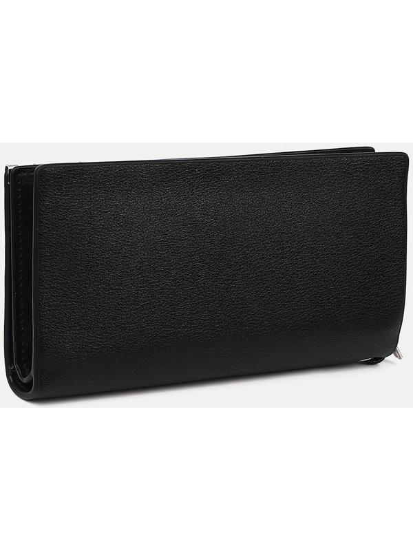 Портмоне на молнии, отдел на магните, с ручкой, цвет чёрный