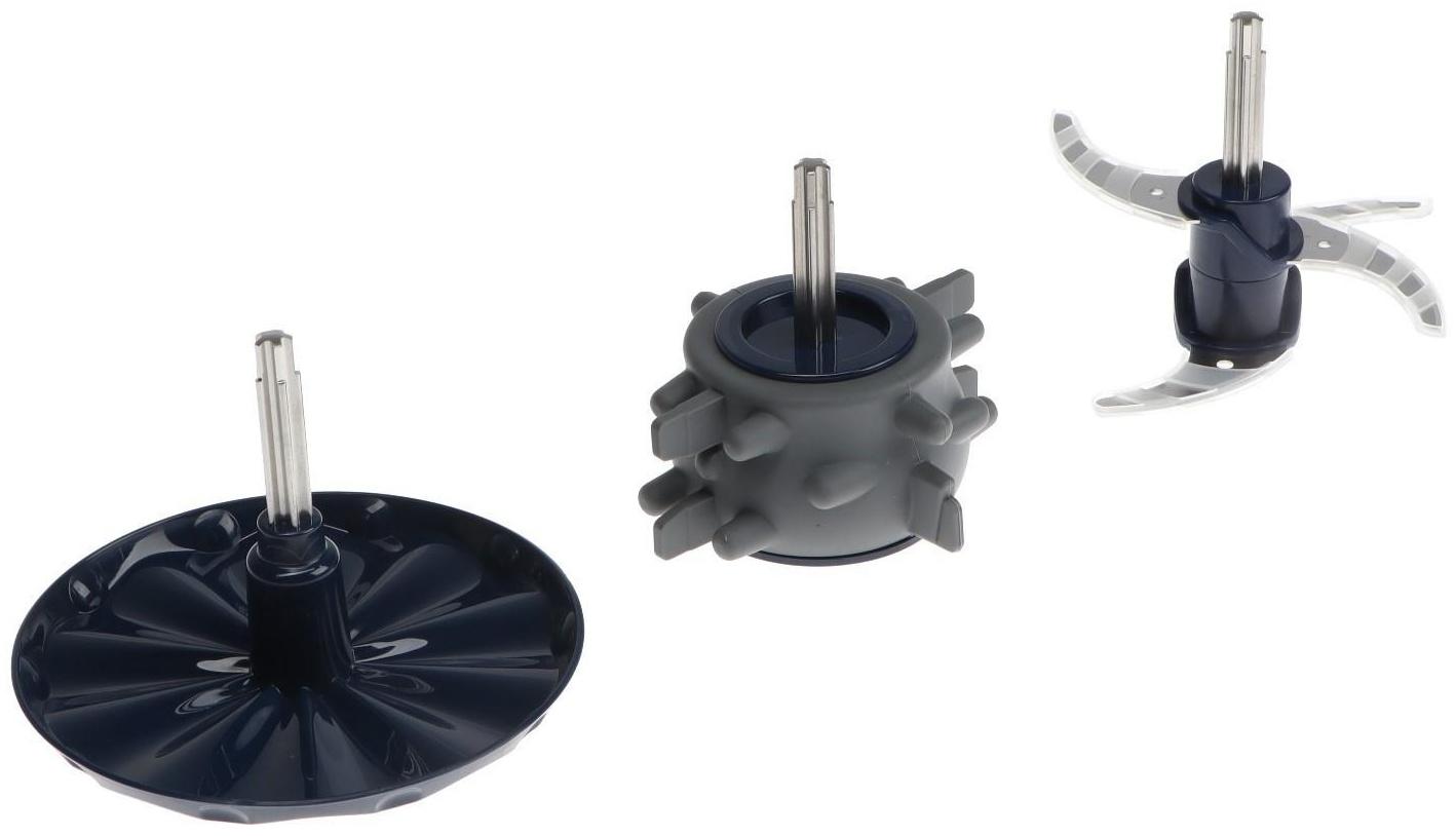 Блендер DEERMA DEM-JR08, стационарный, 250 Вт, 1.2/0.8 л, 2 скорости, сине-серебристый