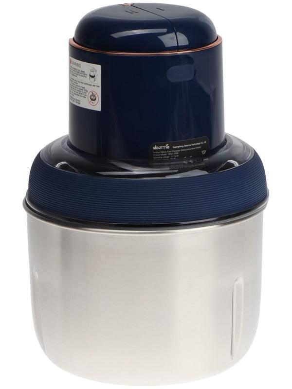 Блендер DEERMA DEM-JR08, стационарный, 250 Вт, 1.2/0.8 л, 2 скорости, сине-серебристый