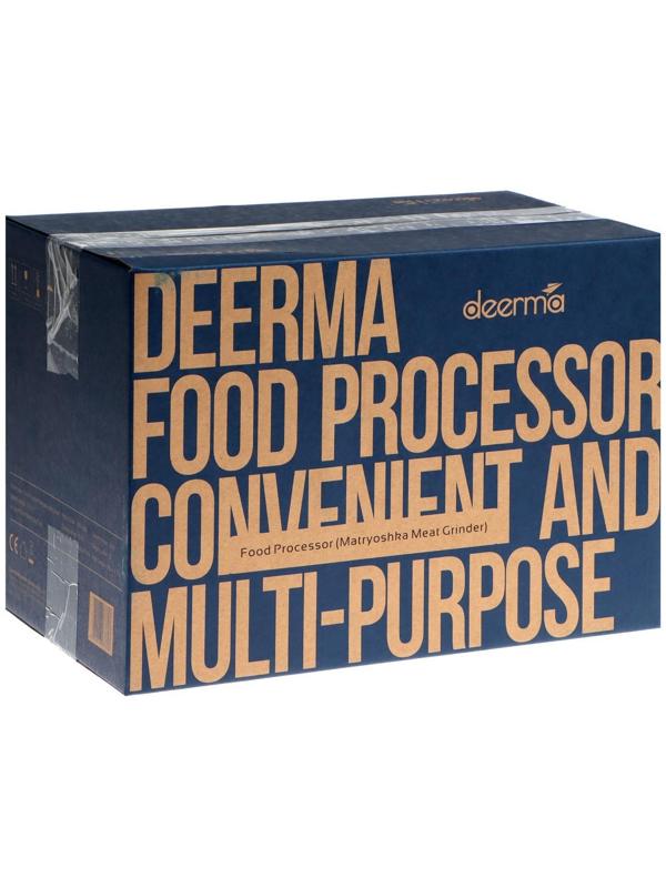 Блендер DEERMA DEM-JR08, стационарный, 250 Вт, 1.2/0.8 л, 2 скорости, сине-серебристый