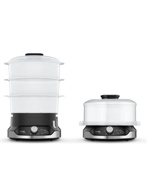 Пароварка Tefal VC204810, электрическая, 800 Вт, 3 яруса, чёрная