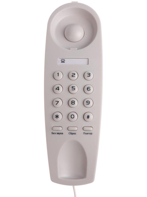 Проводной телефон Maxvi CS-01, повтор номера, отключение микрофона, тональный набор белый