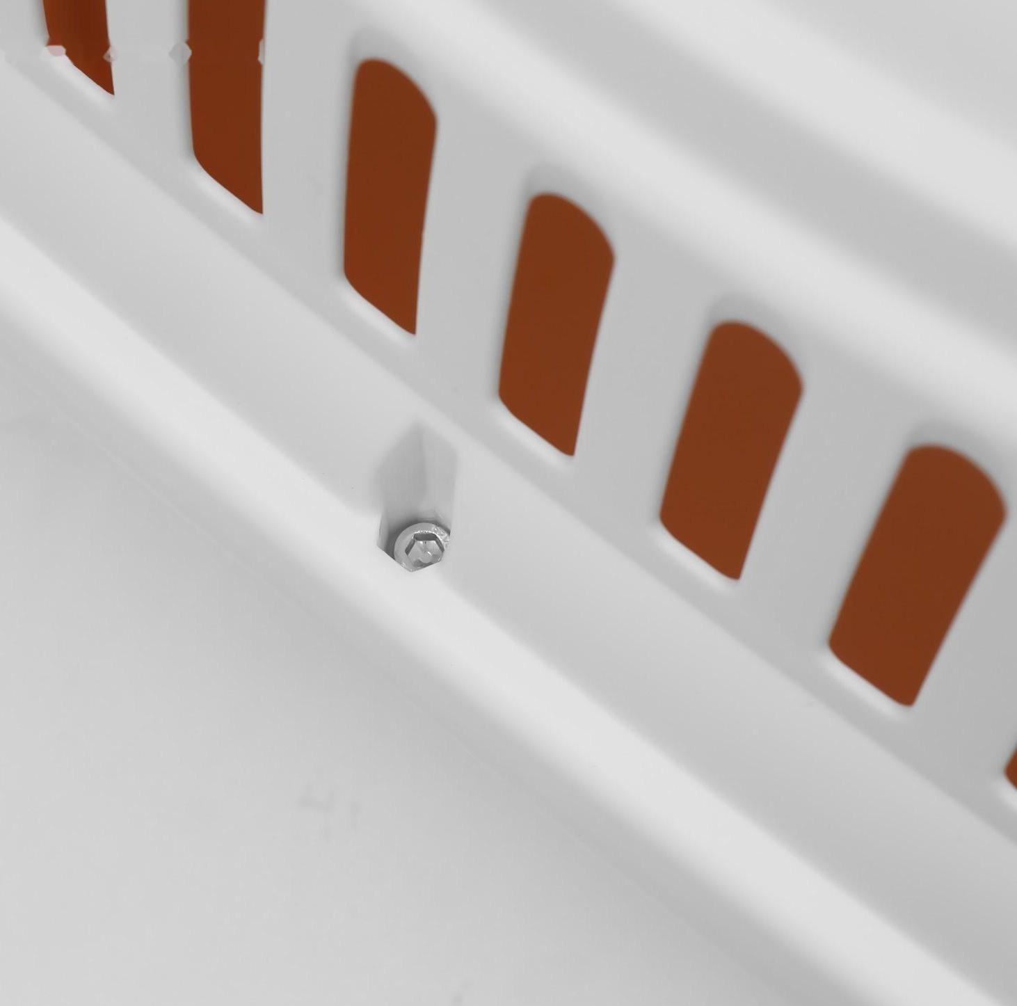 Переноска пластиковая с металлической дверью 47х32,5х30 см, вес до 9 кг, персиковая