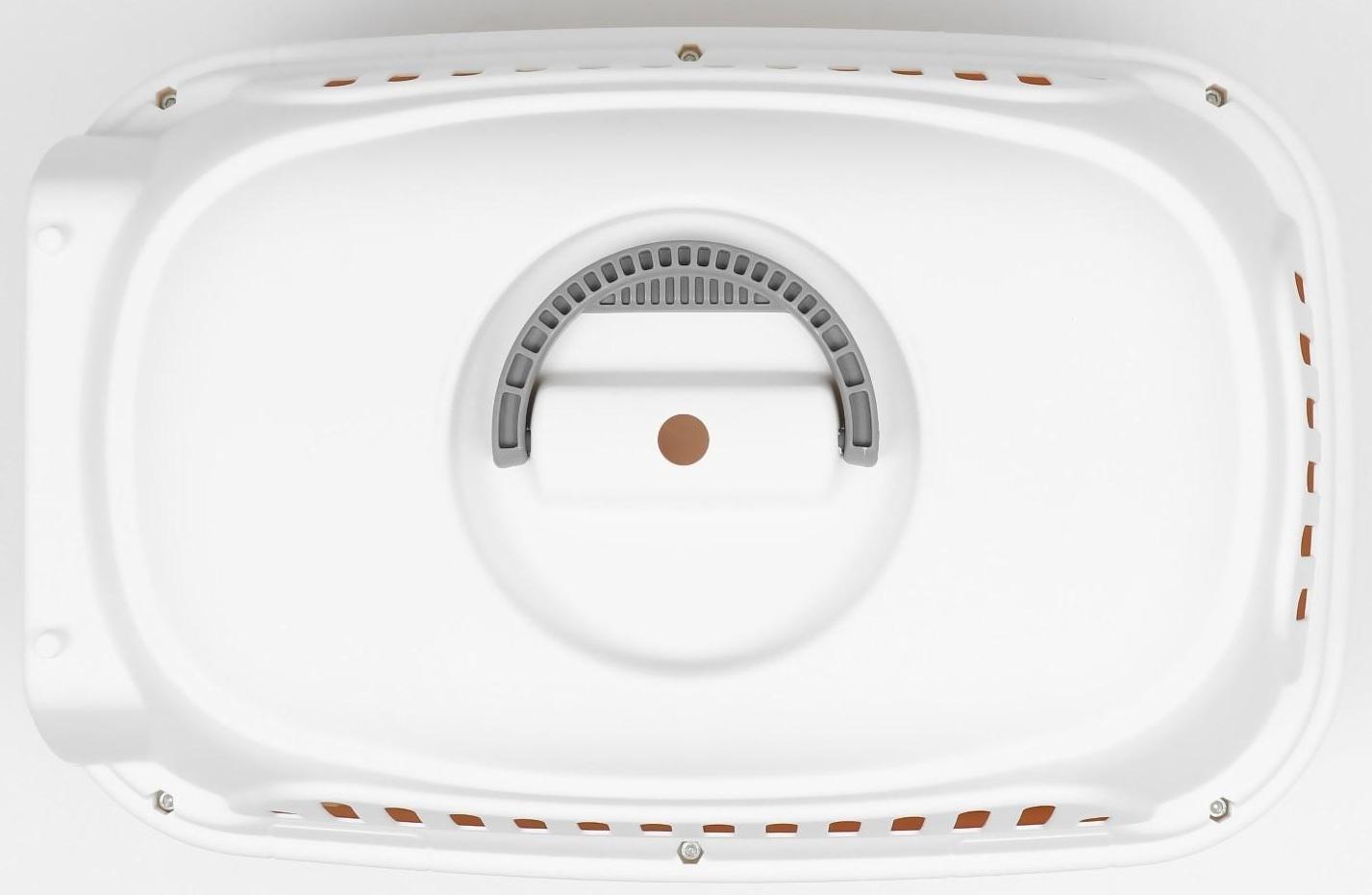 Переноска пластиковая с металлической дверью 47х32,5х30 см, вес до 9 кг, персиковая