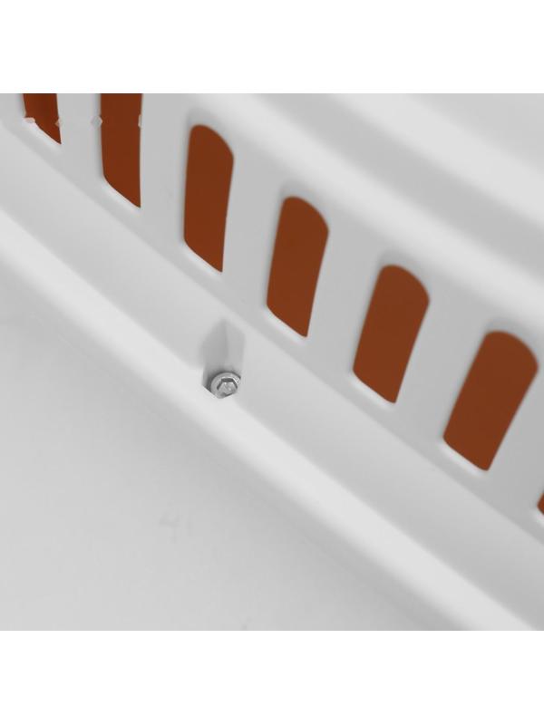 Переноска пластиковая с металлической дверью 47х32,5х30 см, вес до 9 кг, персиковая