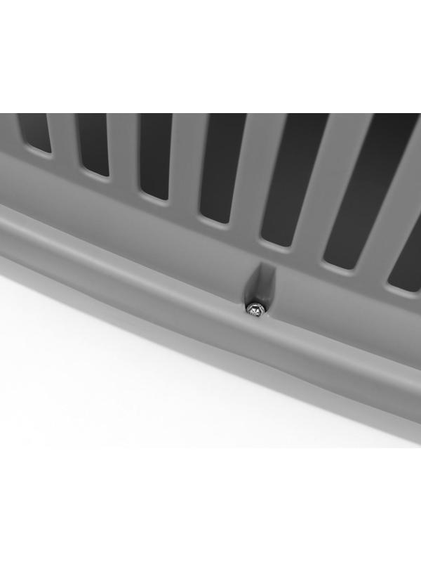 Переноска пластиковая с металлической дверью 65×45×47 см, серая