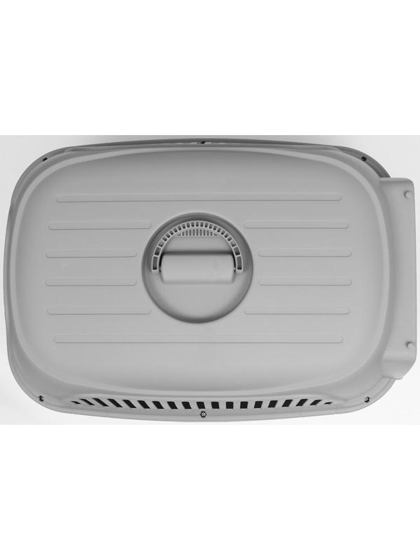 Переноска пластиковая с металлической дверью 65×45×47 см, серая