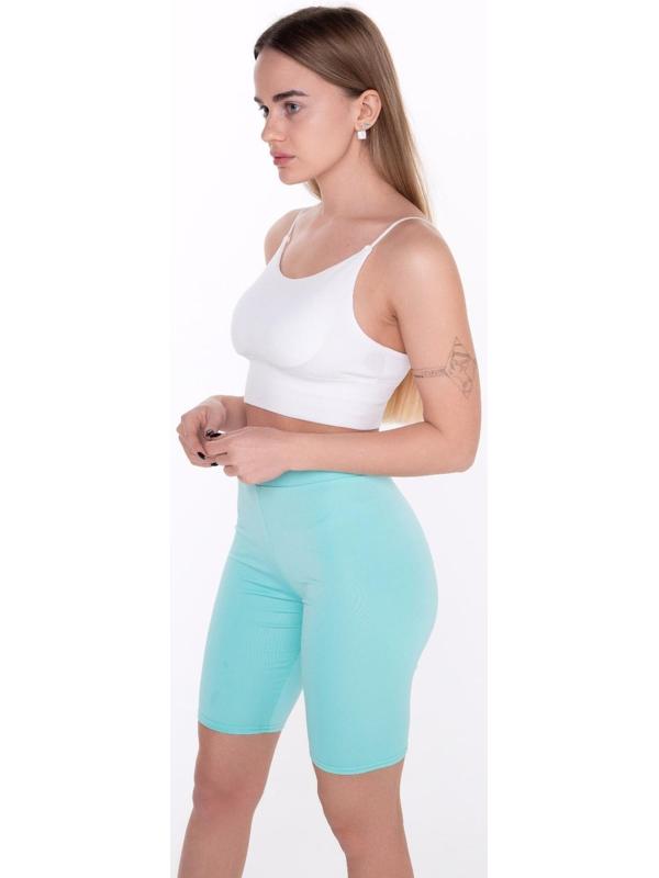 Велосипедки женские, цвет бирюзовый, размер 42