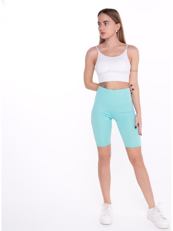 Велосипедки женские, цвет бирюзовый, размер 42