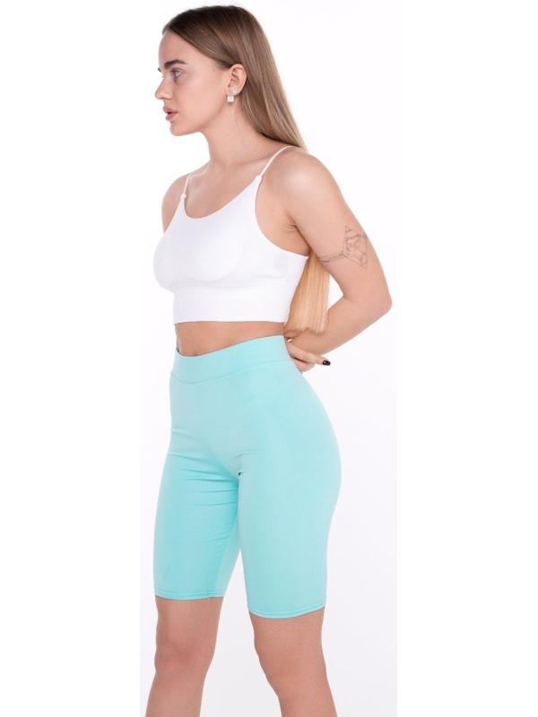 Велосипедки женские, цвет бирюзовый, размер 44