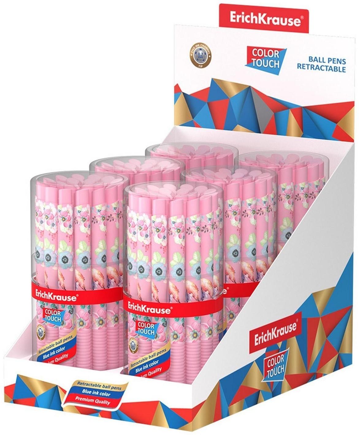 Ручка шариковая автоматическая ErichKrause ColorTouch Colibri, узел 0.7 мм,  цвет чернил синий, корпуса 