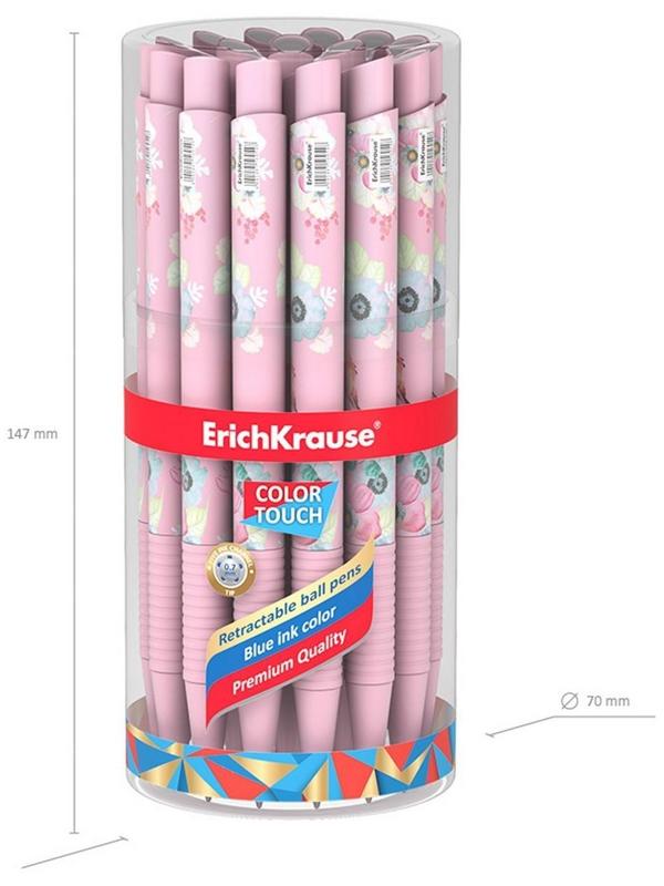 Ручка шариковая автоматическая ErichKrause ColorTouch Colibri, узел 0.7 мм,  цвет чернил синий, корпуса 