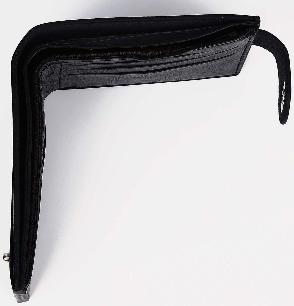 Портмоне на магните, отдел для купюр, для карт, для монет, цвет чёрный