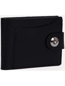 Портмоне на магните, отдел для купюр, для карт, для монет, цвет чёрный