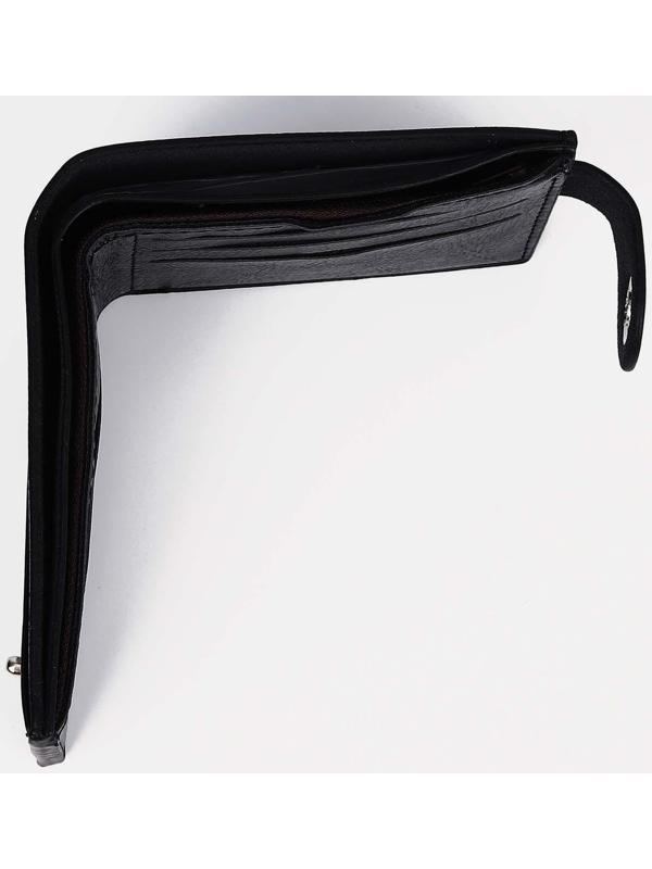 Портмоне на магните, отдел для купюр, для карт, для монет, цвет чёрный