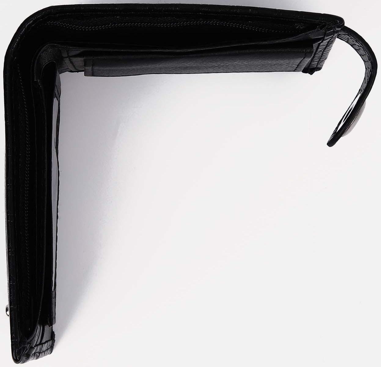 Портмоне на магните, отдел для купюр, для карт, для монет, цвет черный