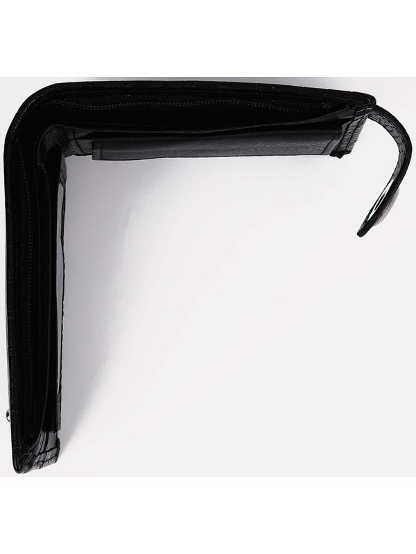 Портмоне на магните, отдел для купюр, для карт, для монет, цвет черный