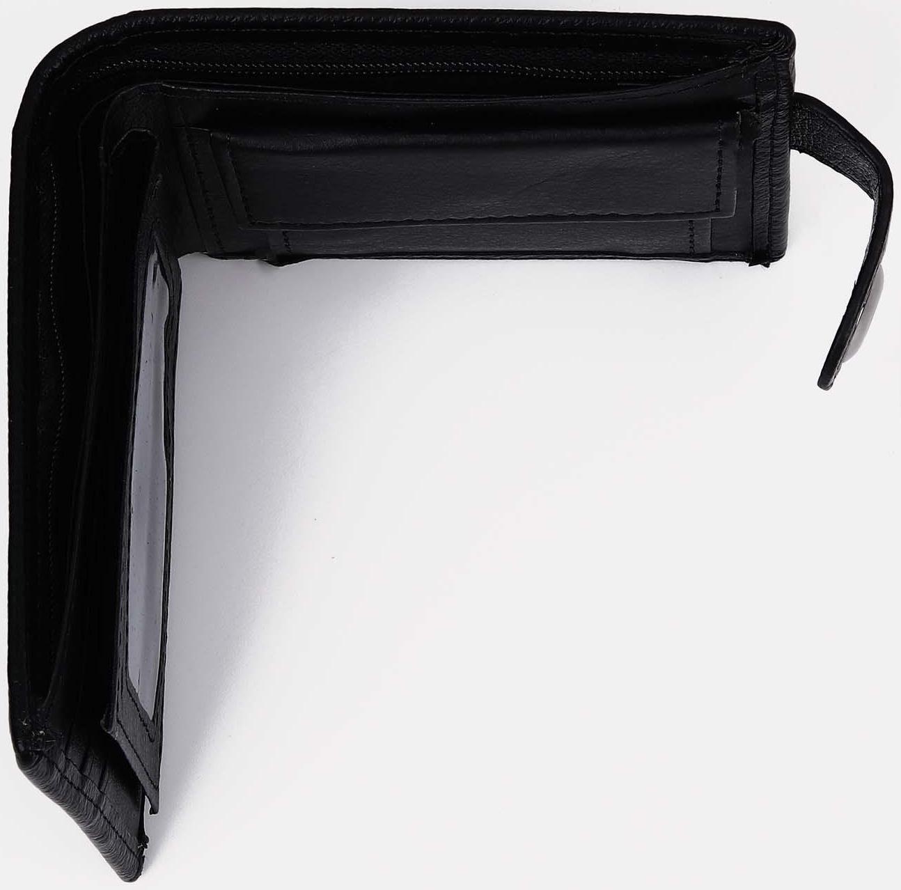 Портмоне на магните, отдел для купюр, для карт, для монет, цвет чёрный